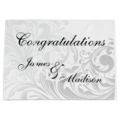 大きいエレガント旋回抱き枕 – シルバー ラージペーパーバッグ (正面)