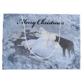 大きいオオカミのギフトバッグ-光沢のある ラージペーパーバッグ (裏面)