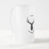 大きいオオシカは、文字およびマッサージを加えます フロストグラスビールジョッキ (正面左)