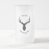 大きいオオシカは、文字およびマッサージを加えます フロストグラスビールジョッキ (中央)