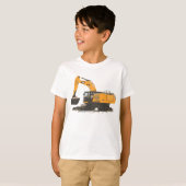 大きいオレンジレトロの掘削機#3 Tシャツ (正面フル)