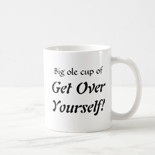 大きいオーレコップはの、OverYourselfを得ます! コーヒーマグカップ