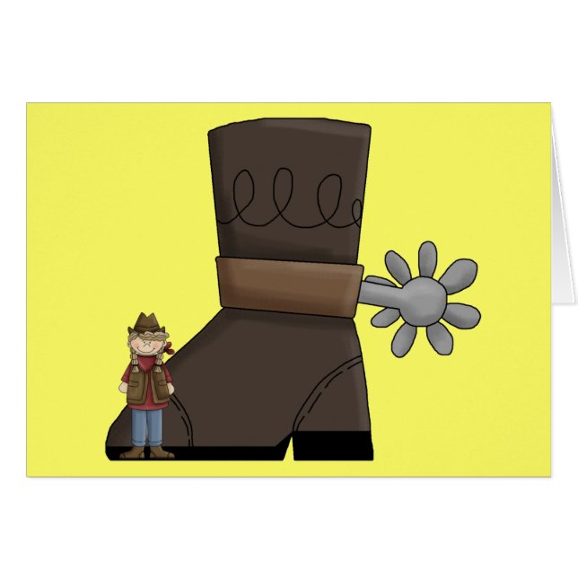 大きいカウボーイ・ブーツ-国の西部のブランク--を満たして下さい (正面横)