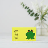 大きいカエルが付いている名刺 名刺 (スタンド正面)