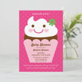 大きいカップケーキのベビーシャワーの招待状 招待状 (スタンド正面)