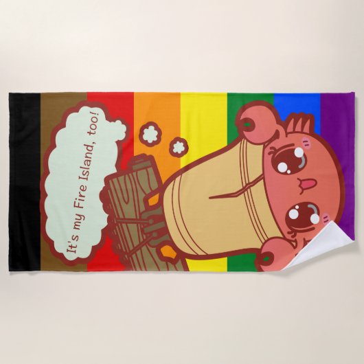 大きいカニタオル! ビーチタオル (正面)