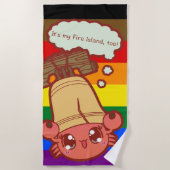 大きいカニタオル! ビーチタオル (正面)