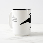 大きいカラスのマグ ツートーンマグカップ (正面左)