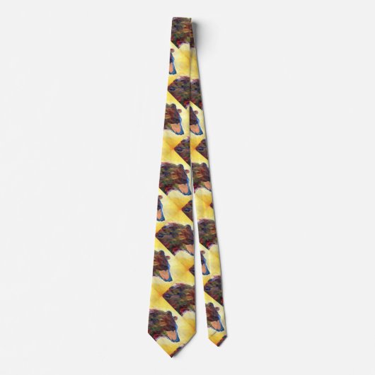 大きいカラフルの抽象芸術くまの芸術 ネクタイ (正面)