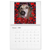 大きいカレンダー（2ページ）、白 カレンダー (2月 2026)