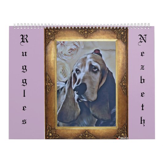 大きいカレンダー（2ページ）、白 カレンダー (カバー)