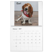 大きいカレンダー（2ページ）、白 カレンダー (2月 2027)