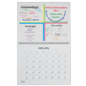 大きいカレンダー（2ページ）、白 カレンダー (1月 2026)