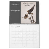 大きいカレンダー（2ページ）、白 カレンダー (2月 2027)