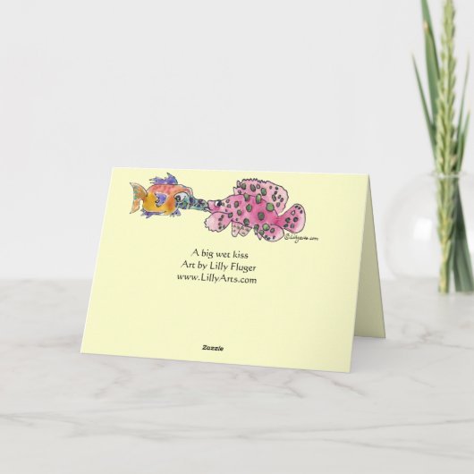 大きいキスの漫画の魚をぬらして下さい シーズンカード (裏面)