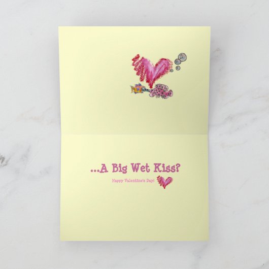 大きいキスの漫画の魚をぬらして下さい シーズンカード (内部)