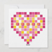 大きいキューピッドピクセルハート シーズンカード (裏面)