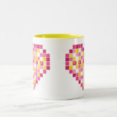 大きいキューピッドピクセルハート ツートーンマグカップ (中央)