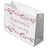 大きいギフトバッグを結婚する花の桜 ラージペーパーバッグ (裏面アングル)