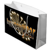 大きいギフトバッグ明けましておめでとうの ラージペーパーバッグ (裏面アングル)