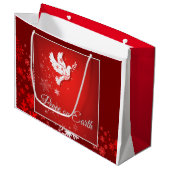 大きいクリスマスの平和ギフトバッグ ラージペーパーバッグ (正面アングル)