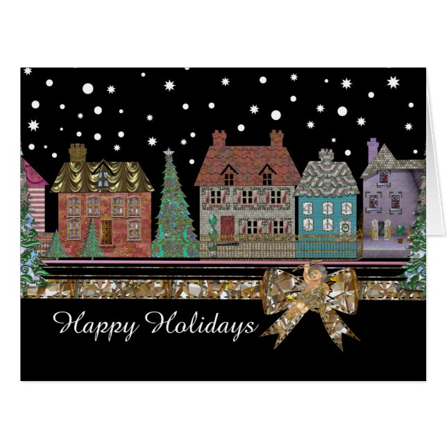 大きいクリスマスの村 (正面横)