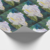 大きいクリームがかった白のGardenia ラッピングペーパー (角)