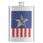 大きいクロムはお祝い色の銀製の星を好みます フラスク (正面)