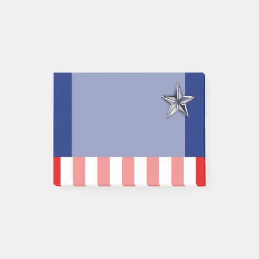 大きいクロムはお祝い色の銀製の星を好みます ポストイット (正面)