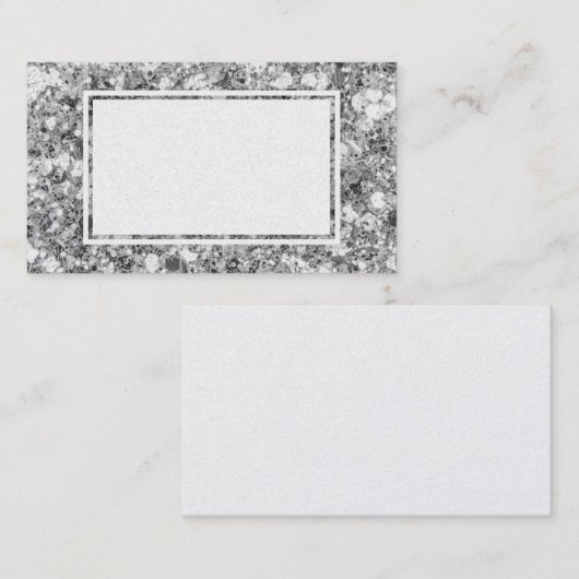 大きいグリッターの輝きの銀のブランクの名刺 名刺 (正面/裏面)