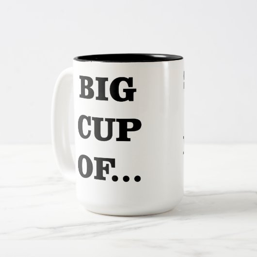 大きいコップはのオフィスのユーモアの上のFを締めました ツートーンマグカップ (正面左)