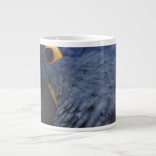 大きいコーヒー・マグの大きく青いコンゴウインコ ジャンボコーヒーマグカップ (正面)