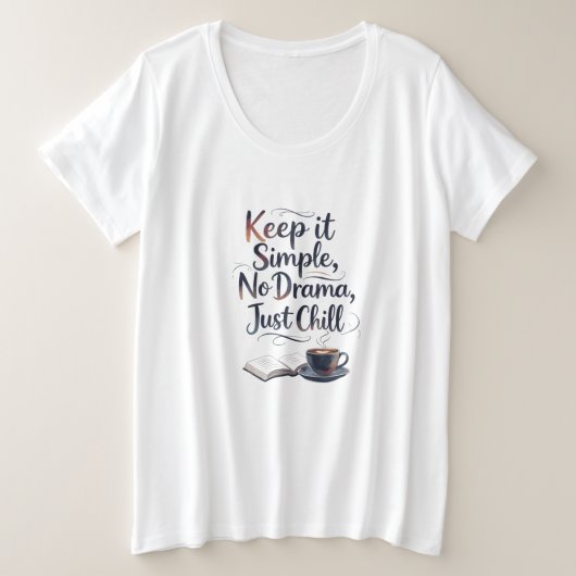 大きいサイズの女性用Tシャツ プラスサイズTシャツ (デザイン正面)