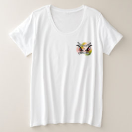 大きいサイズのTシャツ:Mind Your Own (白) プラスサイズTシャツ