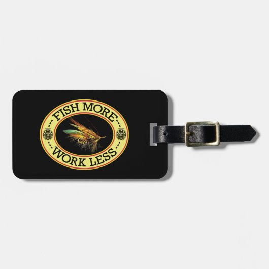 大きいサケのためのはえの魚釣り ラゲッジタグ (正面横)