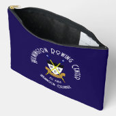 大きいジップパウチブルー アクセサリーポーチ (見開き)