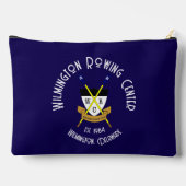 大きいジップパウチブルー アクセサリーポーチ (裏面)