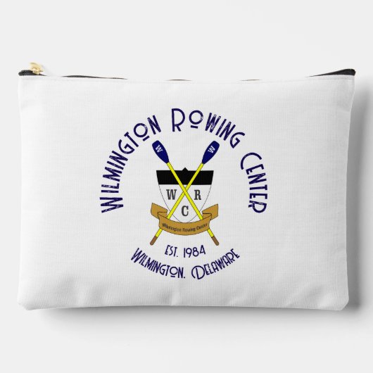 大きいジップパウチ（白） アクセサリーポーチ (正面)