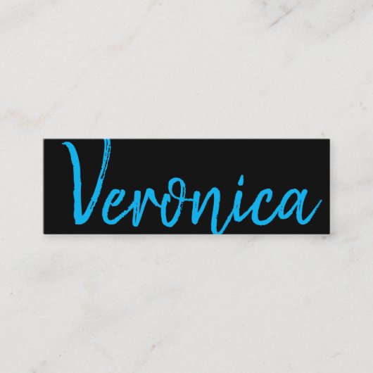 大きいスクリプト(青) |手書きシリーズ スキニー名刺 (正面)