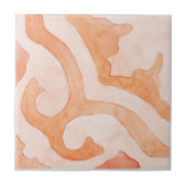 大きいスケールMorrocan水色オレンジ タイル (正面)