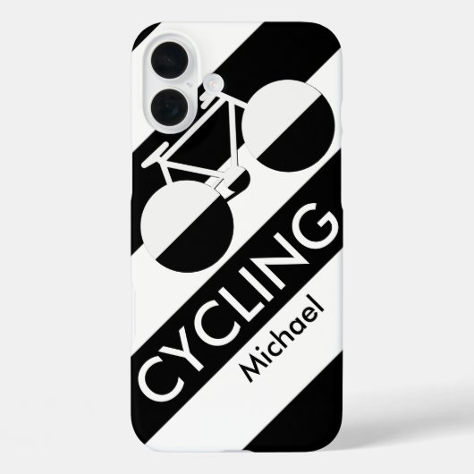 大きいストライプ及びグラフィック自転車 Case-Mate iPhoneケース (裏面)