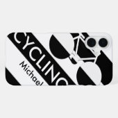 大きいストライプ及びグラフィック自転車 iPhoneケース (裏面横)