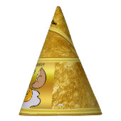 大きいスマイルのマンガのキャラクタの卵焼き パーティーハット (右)