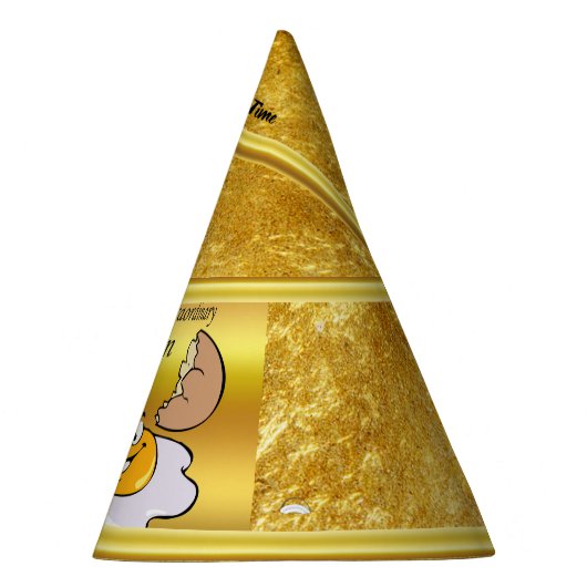 大きいスマイルのマンガのキャラクタの卵焼き パーティーハット (右)