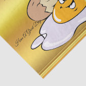 大きいスマイルのマンガのキャラクタの卵焼き 薄葉紙 (詳細)