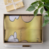 大きいスマイルのマンガのキャラクタの卵焼き 薄葉紙 (ギフト)