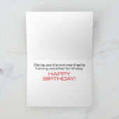 大きいスマイルのユーモアのあるなバースデー・カード カード (内部)