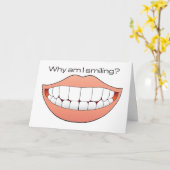 大きいスマイルのユーモアのあるなバースデー・カード カード (黄色い花)