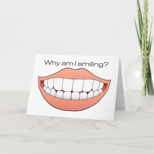 大きいスマイルのユーモアのあるなバースデー・カード カード (正面)