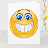大きいスマイルの挨拶状- SRF カード (黄色い花)